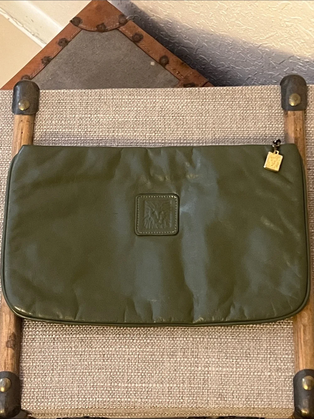 Vintage Anne Klein Clutch with Gold Charm